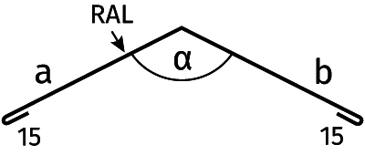 External ridge flashing 3d-view External ridge flashing