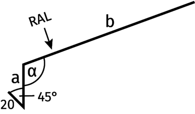 Water deflector flashing - Upper drip edge Water deflector flashing - Upper drip edge