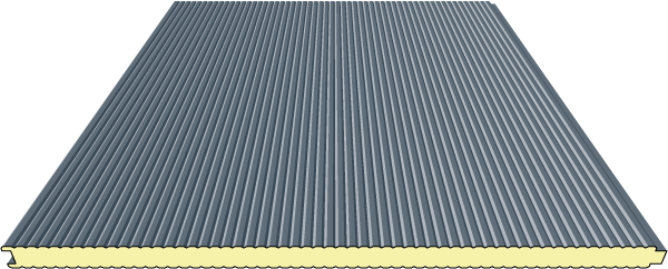 Insulated panels 40mm wall | RAL 7016 (anthracite) micro-ribbed